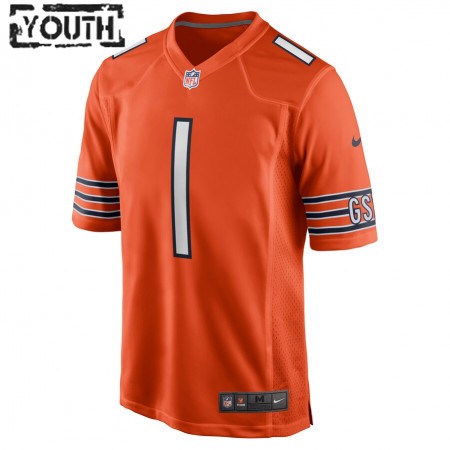 Camiseta Niño Chicago Bears Justin Fields 1 Nike Anaranjado 2021 NFL Draft